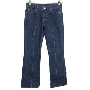 7 For All Mankind Classic Boot Cut Jeans Sz 30 Low Rise Cotton USA Perm Crease